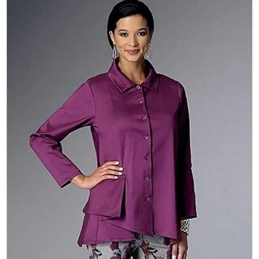 Butterick Sewing Pattern 6325 Shirt Top Blouse Misses Size XS-M‎